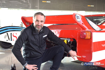 vettura lancia beta montecarlo turbo bianco rossa firmata da Pubbli auto e rifatta da pubblimais per dallara automobili academy da roberto mais