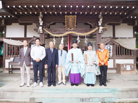 宵宮祭後、集合写真。
