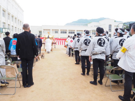 御旅所例祭。宮司祝詞奏上。