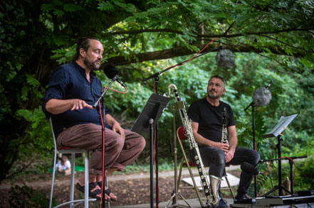 Photo de la lecture musicale Tobie Lolness prise au Lavoir du Loubeau à Melle