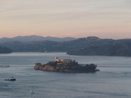 Die Gefängnisinsel Alcatraz, mein Reiseziel für den letzten Abend...