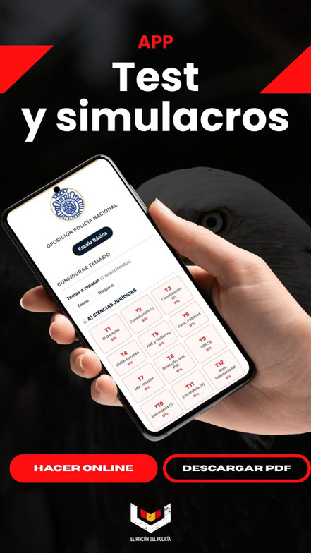 App de test y simulacros Oposición Policía Nacional