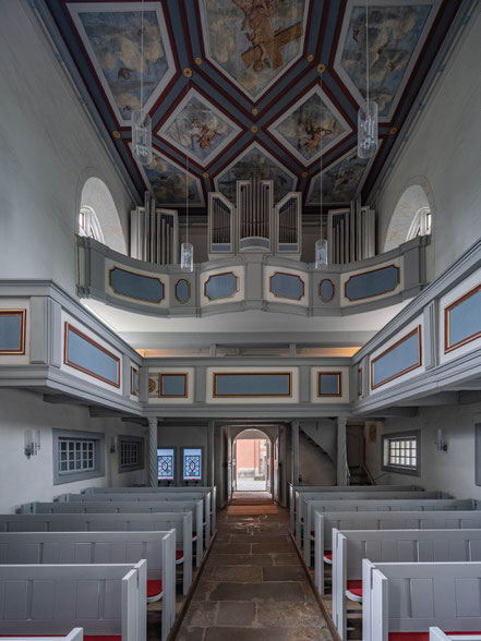 Garnisonskirche auf der Festung Königstein, Blick zur Orgel