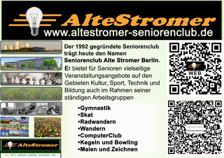Flyer Seniorenclub Alte Stromer Berlin