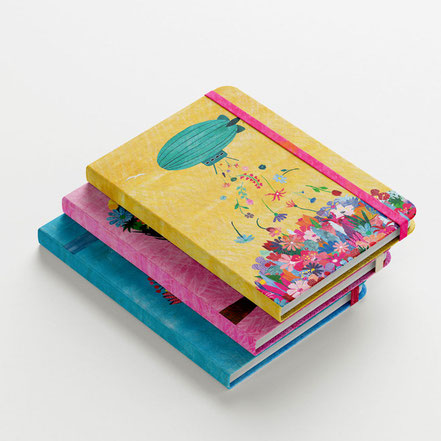 notebooks with flower illustrations by the jolly illustrator, Elze van den Akker
