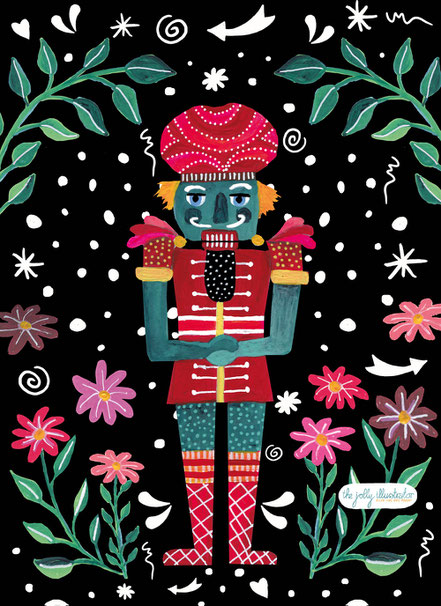 Nutcracker. Papercut art by the jolly illustrator, Christmas illustration. Available for licensing