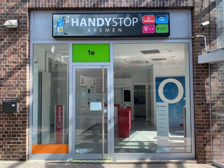 Der Mobilfunkladen "Handystop Bremen" kam nie aus den Startlöchern. Hier wird demnächst der Blumenladen "Lichtblick" einziehen. (Foto: 05-2020, Jens Schmidt)