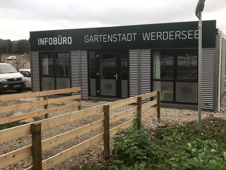 Das neue Infobürp Gartenstadt Werdersee an der Habenhauser Landstraße (Foto 10/2018)
