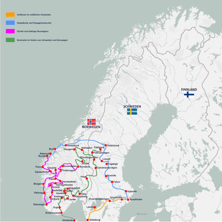 Karte Skandinavien