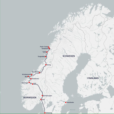 Karte Norwegen