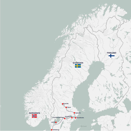 Karte Skandinavien