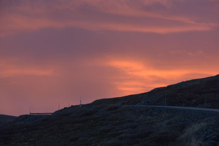 Sonnenuntergang, Tindevegen, Norwegen