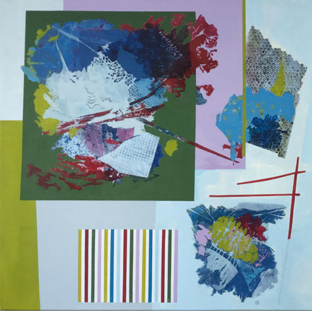 Versatz II |  2020 | 100  x 100 cm | Acryl auf Leinwand 