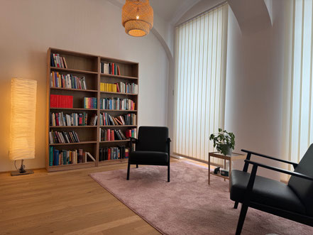 Therapiebereich für psychotherapeutische Behandlungen oder psychiatrische Beratungen mit Dr. Stefan Weilbuchner in Wien