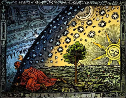 Flammarion 1888- "Wanderer am Weltrand"- Eine passende Allegorie auf die Renaissance 
