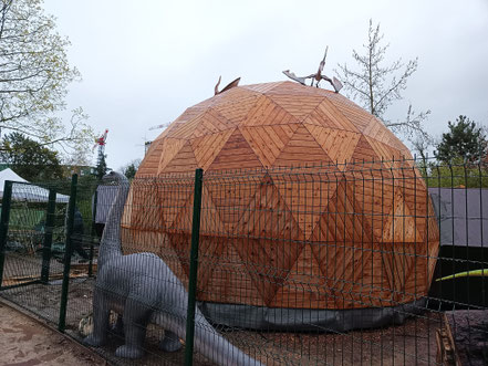 Dôme géodésique en bois réalisé par Structure Nomade au Jardin d’Acclimatation 