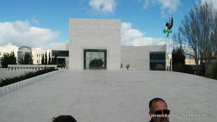 Het mausoleum voor Yasser Arafat in Ramallah, de tijdelijke hoofdstad van Palestina.