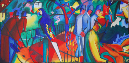 Zoologischer Garten, 100 x 50 cm, Dezember 2012, Acryl auf Leinwand