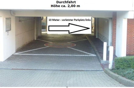 Einfahrt Tiefgarage Villa am Meer