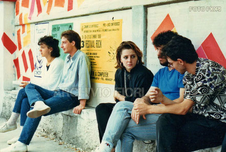 Antrodoco rock 1986. Nella foto  Fabiana Manuelli e Stefano Saletti.