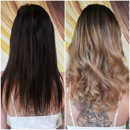 Blond Balayage mit Olaplex