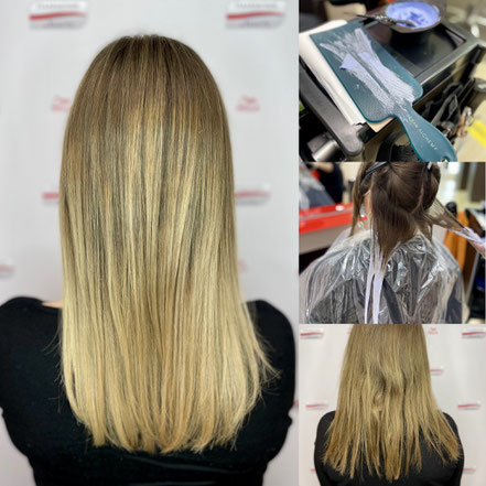 Softbalayage mit Wella und Olpalex Friseur Berlin