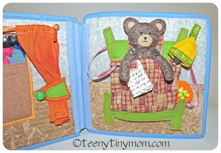 Quiet book Bett für den Teddy