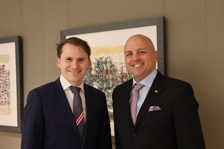 Avec Jason Galuga, Attaché militaire du Canada en France