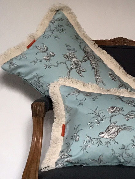 Das Toile de Jouy Kissen Kissen aus der Boheme de luxe >Studio Kollektion Paris Kissen kaufen