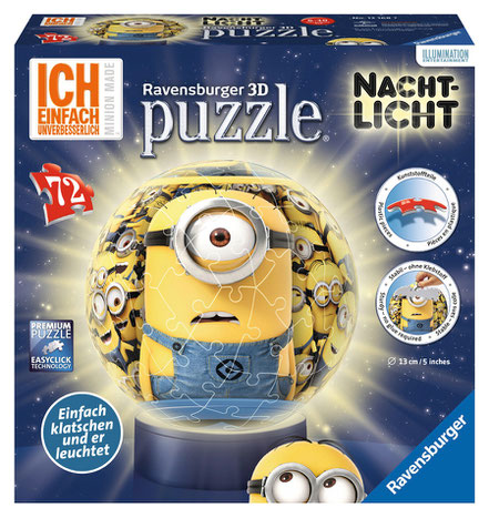 Minions 3D Puzzle Nachtlampe - Ravensburger Spiele - kulturmaterial - Fan Artikel Gewinnspiel