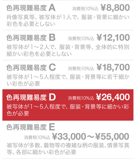 色再現難易度E ¥26,400（税込）