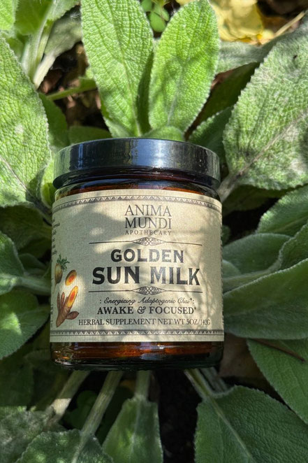 Anima Mundi Golden Sun Milk – ayurvedische Goldene Milch mit Kurkuma, Maca und Cordyceps für Energie und Balance, erhältlich im Naturkosmetik- und Ritual-Laden Vergissmeinnicht Miesbach
