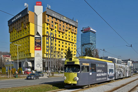 Straßenbahn Sarajevo 556 Linie 3 am 31.01.2024