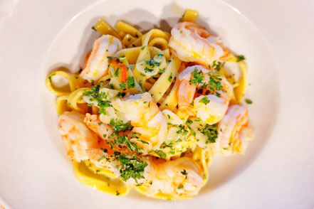 Tagliolini mit Shrimps à la Fischerhaus © MAG Lifestyle Magazin