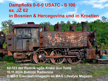 Kriegslokomotiven der USA, Dampfloks 0-6-0 USATC - S 100, die JŽ 62 in Bosnien & Hercegovina und Kroatien