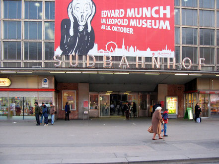 Wiener Südbahnhof und Der Schrei 19.11.2009 © MAG Eisenbahnmagazin, Fotograf Michael Alexander Grandits