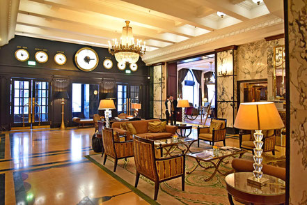 Das Hotel Esplanade in Zagreb, eines der letzten grossen Eisenbahnhotels der Orient Express Ära, 5 Sterne Luxus bis heute