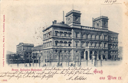 Wien Franz Josephs Bahnhof © AK Archiv MAG Eisenbahnmagazin im MAG Lifestyle Magazin