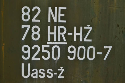 HŽ 82 78 9250 900-7 Postwaggon im Eisenbahnmuseum HŽM Zagreb