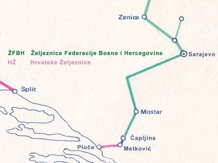 Bahnstrecke Sarajevo-Čapljina-Metković-Ploče