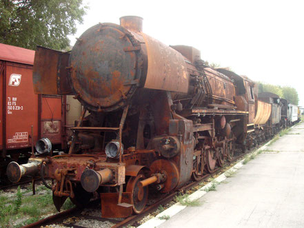 Das Eisenbahnmuseum in Triest in der Stazione Campo Marzio