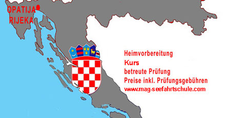 Anzeige: Boat Skipper B Kurs Lovran - Prüfung Hafenamt Rijeka