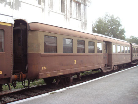 Das Eisenbahnmuseum in Triest in der Stazione Campo Marzio