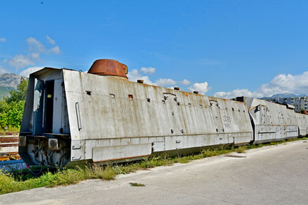 Hz Panzerzug in Split Predgrade am Abstellgleis