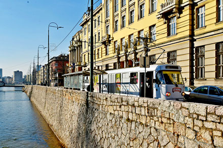 Straßenbahn Sarajevo Linie 3 am 31.01.2024 