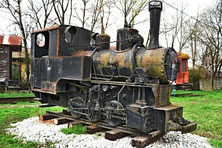Dampflokomotive JŽ 207 Schmalspur 760mm im Eisenbahnmuseum HŽM Zagreb