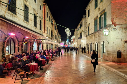 Silvester 2023-2024 Stradun in Dubrovnik