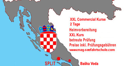 Anzeige: Boat Skipper B XXL Kurs Baska Voda - Prüfung Hafenamt Split
