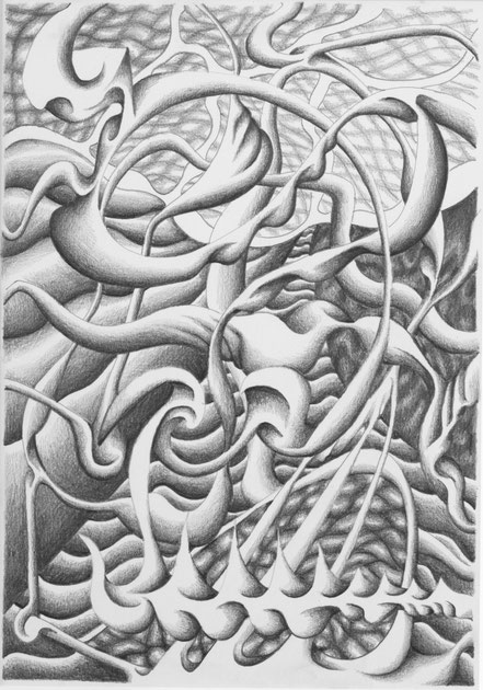 Her Strongholds Unvanquishable I, 2025, pencil on paper, 29,7 x 21 cm