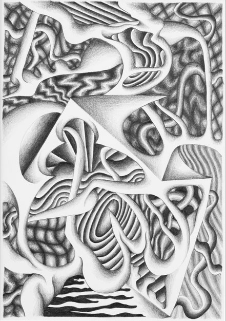 Her Strongholds Unvanquishable II, 2025, pencil on paper, 29,7 x 21 cm